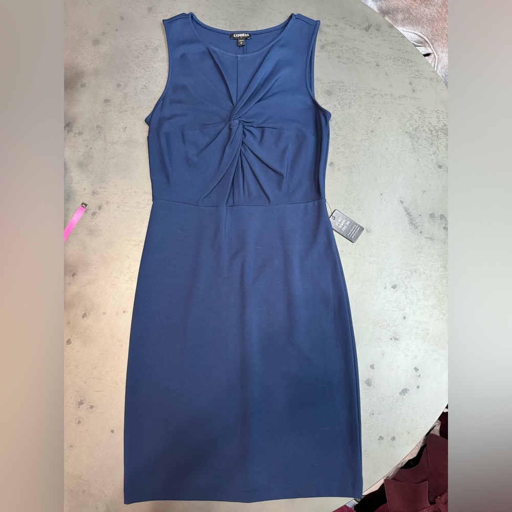 Express navy knit dress